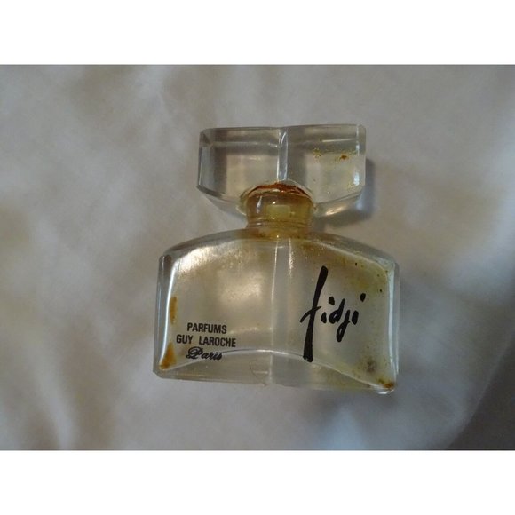 vintage FIDJI by Guy Laroche Parfum Perfume Bottle Empty 1/4 & 1/2 oz Lot Paris - Picture 3 of 4